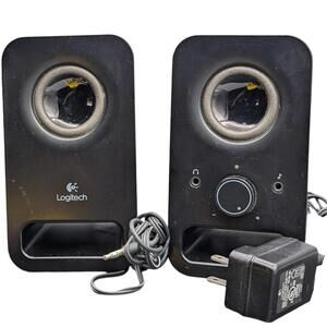 Logitech Z150 Multimedia 2.0 Computer 3.5mm Speakers with Power Adapter‎ Black